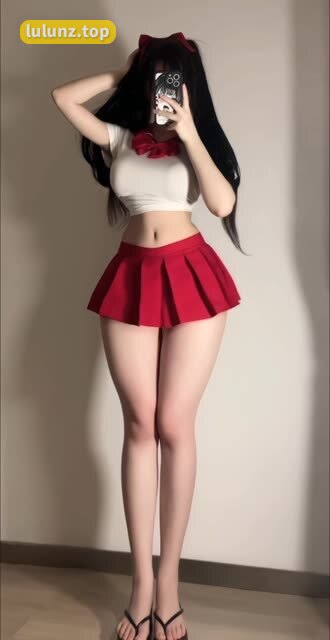 #桃桃sama的小蛮腰扭起来，JK制服风格的时尚搭配，甜美与性感的完美结合